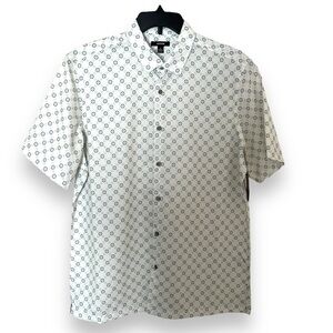 NEW Alfani Men’s casual button down shirt-sleeve shirt